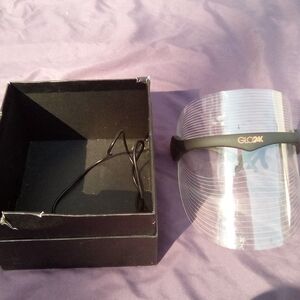 Women's LED Face Mask Shield - Black/Clear